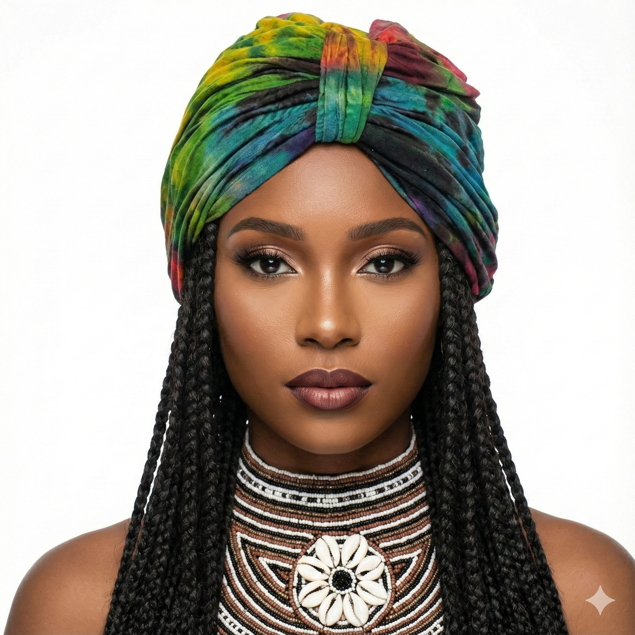 ARTISAN HAT Handmade Unique Beautiful Colorful Turban style. Unisex Awdenio-Turban-African-Pattern  main image 2