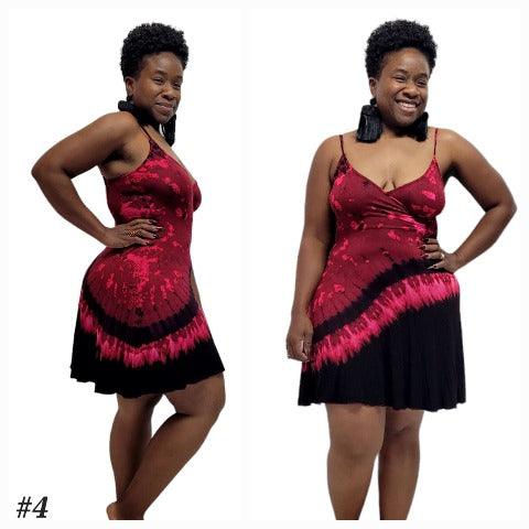 Flirty short sexy red and black dress-Dresses-SanJules