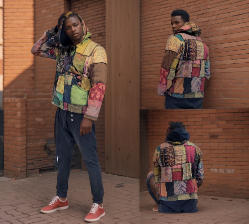 Patch hood jacket