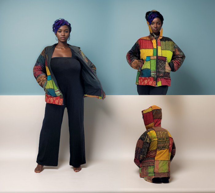 Patchwork Hood Jacket