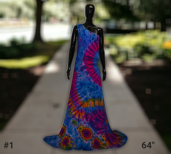 Cold shoulder tie dye dress-SanJules