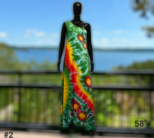 Cold shoulder tie dye dress-SanJules