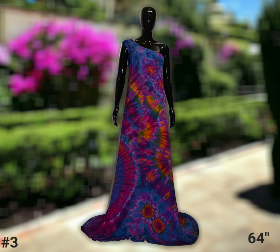 Cold shoulder tie dye dress-SanJules