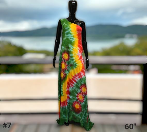 Cold shoulder tie dye dress-SanJules