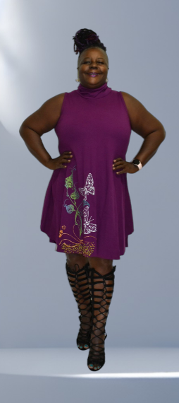 Turtleneck A line dress