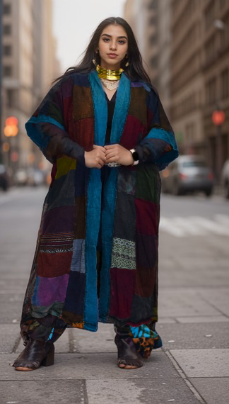 Retro Patchwork Duster