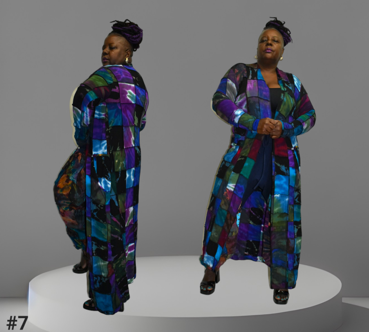 Long sleeve patchwork duster
