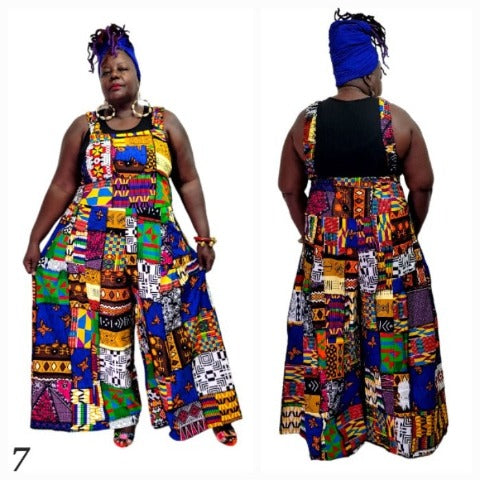 African patchwork jumpsuit