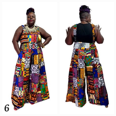 African patchwork jumpsuit