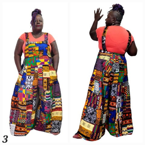 African patchwork jumpsuit