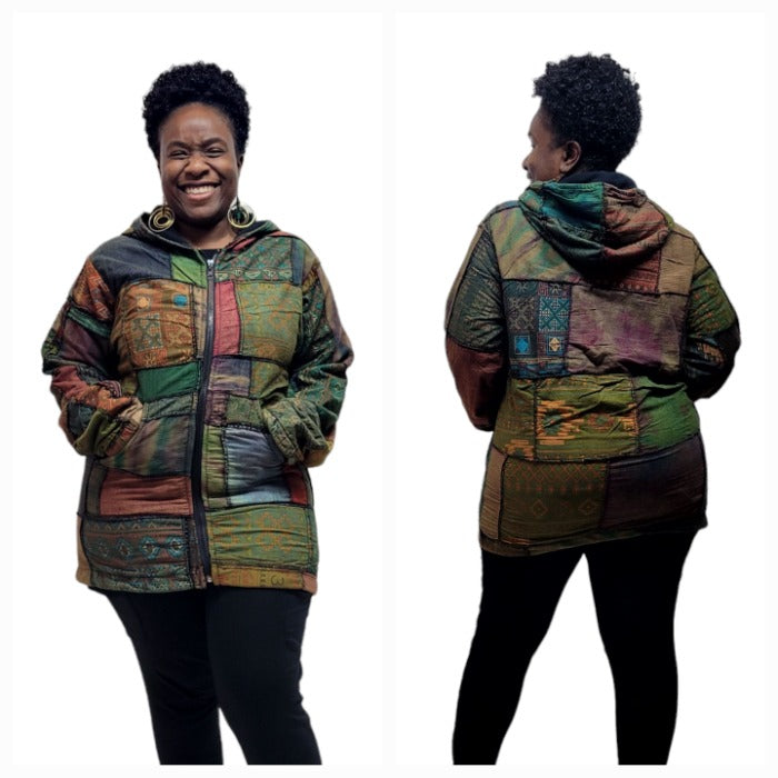 Patchwork Hood Jacket