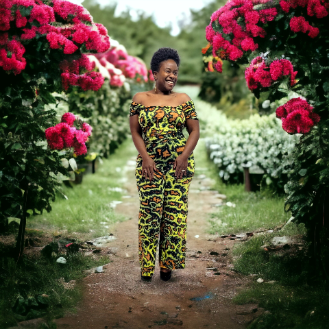 Wrap top jumpsuit yellow tie dye. Jumper-SanJules