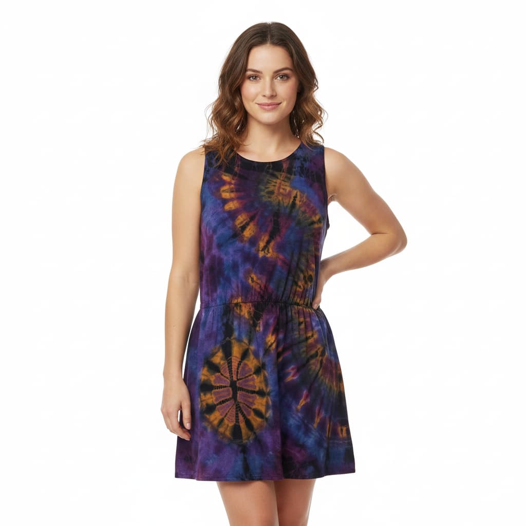 Mini Dress/Top Final Sale 2-in-1 Hand-Dyed Mini Dress & Tunic Top Keyhole Back