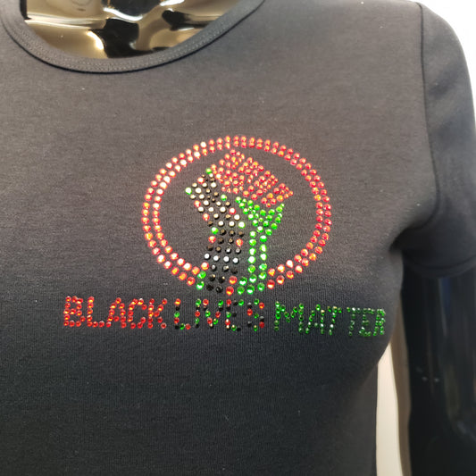 BLM ladies Black power T-T Shirt-SanJules