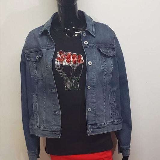 Black Power Fist T-T Shirt-SanJules