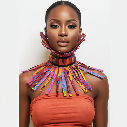 Fancy African Fabric Choker-Accessories-SanJules