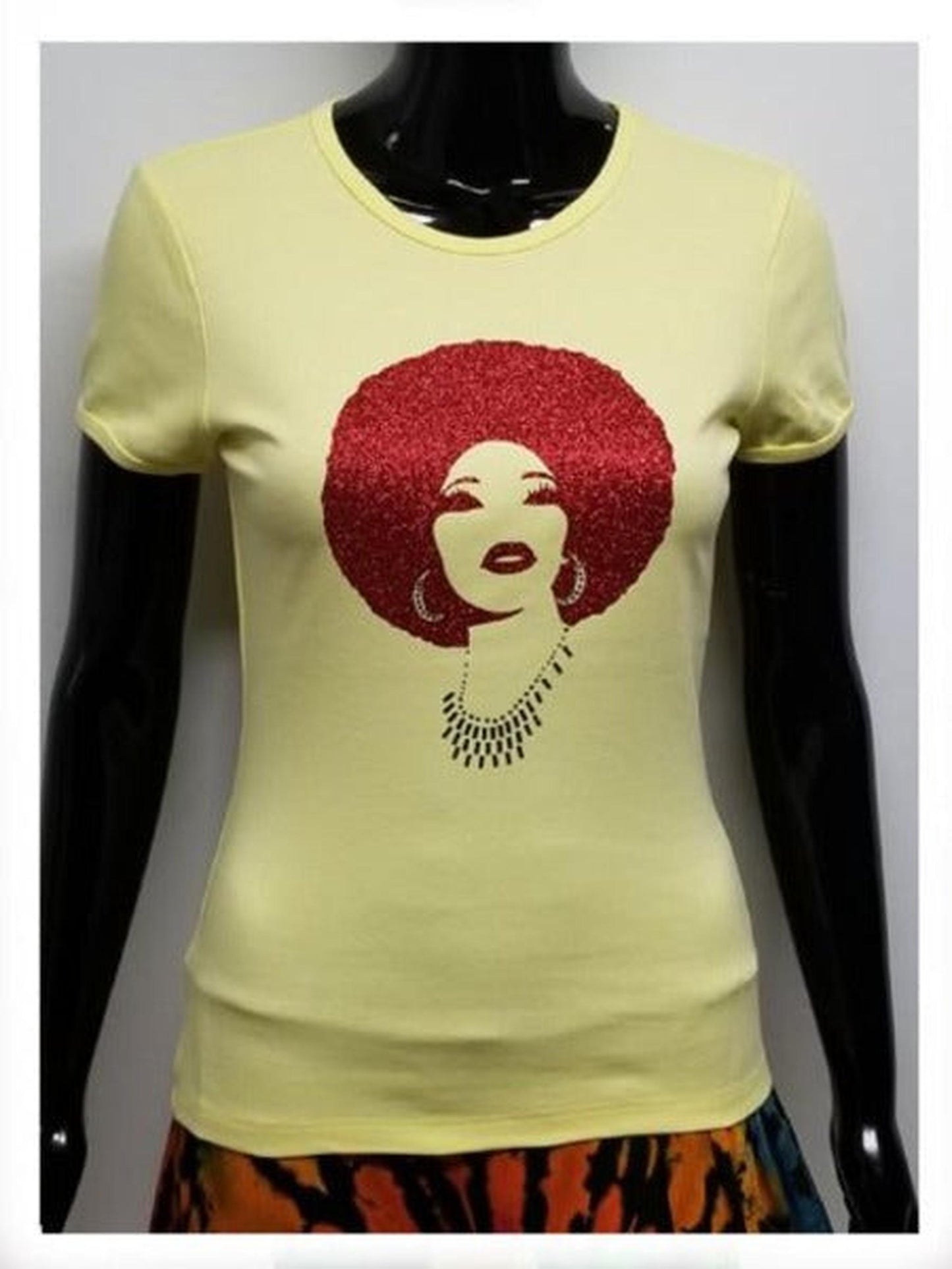 Foxy red afro-T Shirt-SanJules