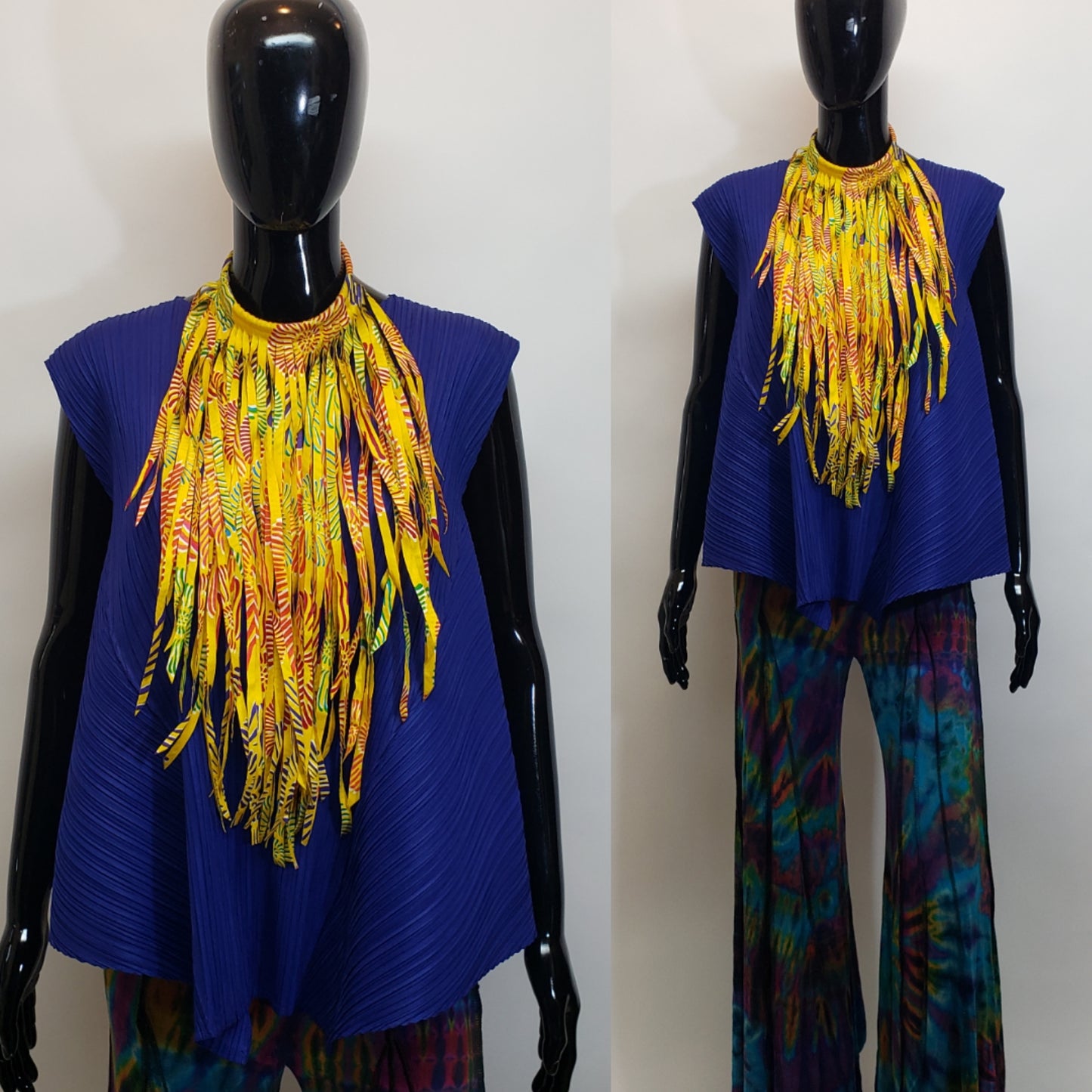 African Fabric Strip Necklace