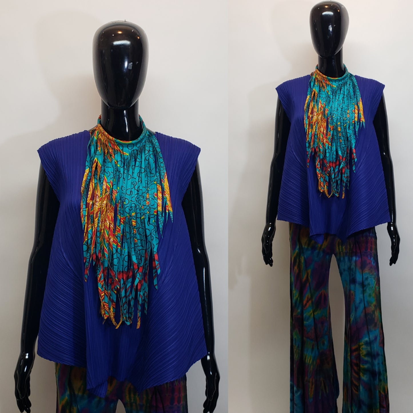 African Fabric Strip Necklace