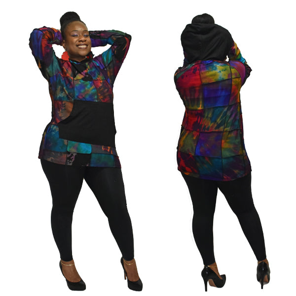 SanJules Patchwork hoodie