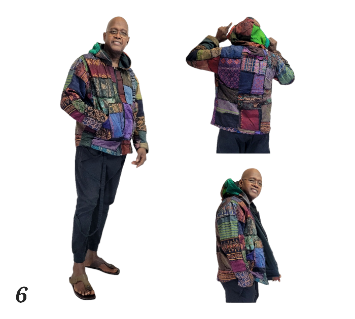 Patch work hood Jacket