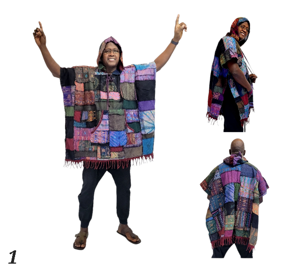 Patchwork poncho