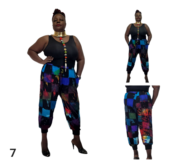 High waist tie dye patch jogger SanJules