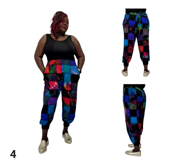 High waist tie dye patch jogger SanJules