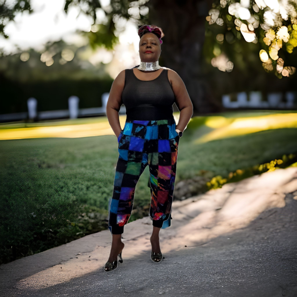 High Waist Patchwork Jogger Pants SanJules