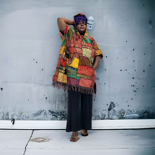 Patchwork poncho