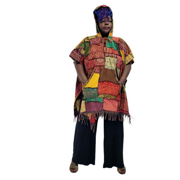Patchwork poncho