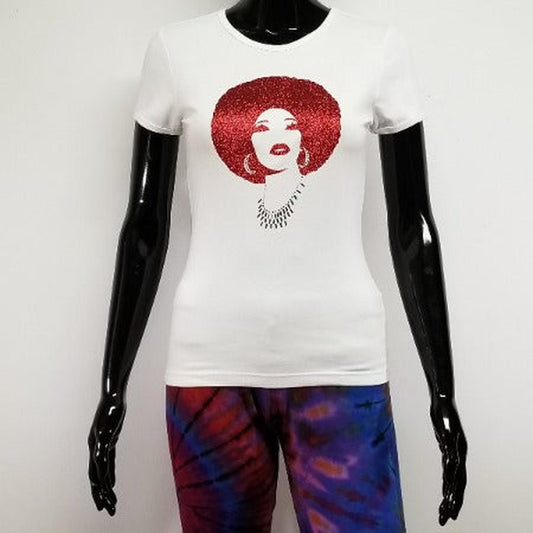 Foxy red afro-T Shirt-SanJules