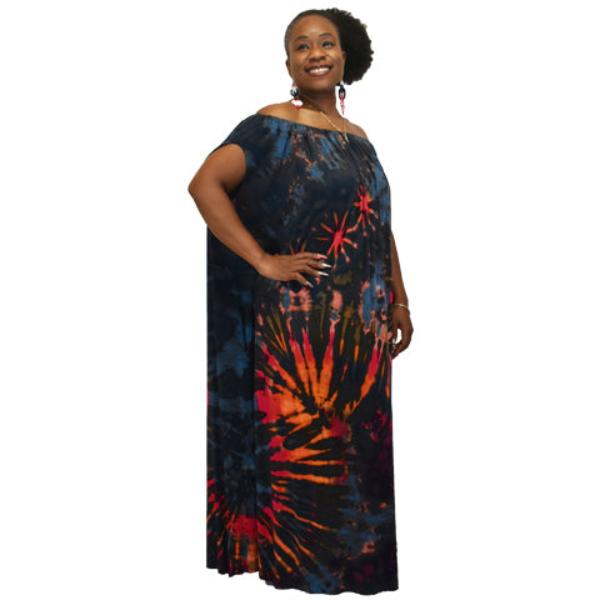 Relaxed fit elastic top dress 54 and 56 inches long-Dresses-SanJules