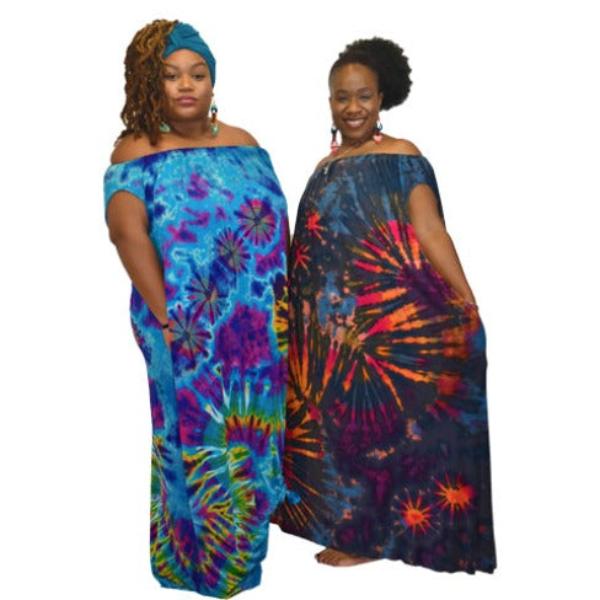 Relaxed fit elastic top dress 54 and 56 inches long-Dresses-SanJules