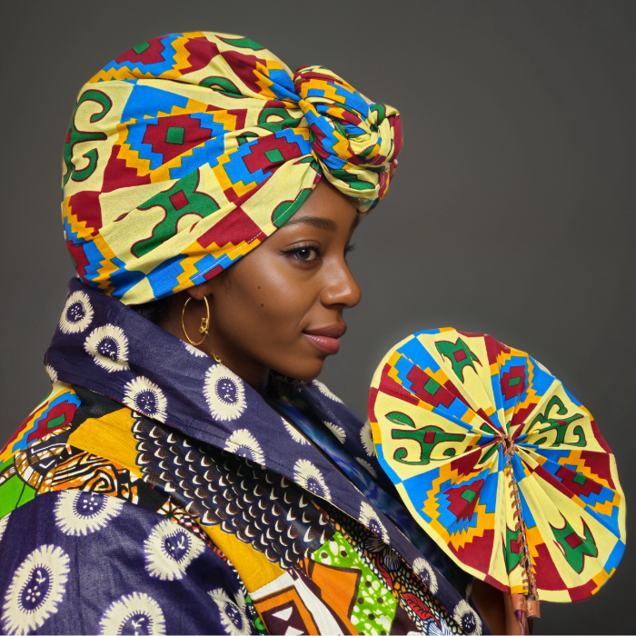 Ankara Scarf and Fan