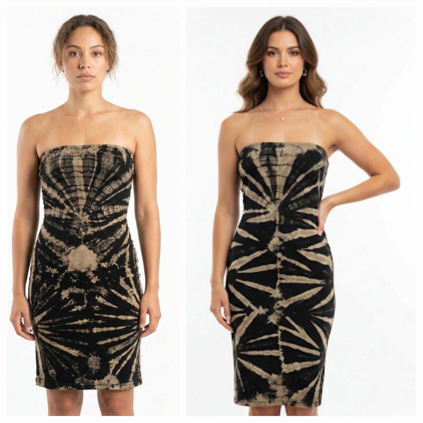 Tube Fitted Dress Final Sale 2-in-1 Hand-Dyed Tube Dress & Convertible Midi Skirt