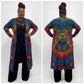 Person wearing a tie-dye long duster with a white background-sanjules