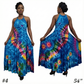Tie-dye dress shown from front and back on a white background