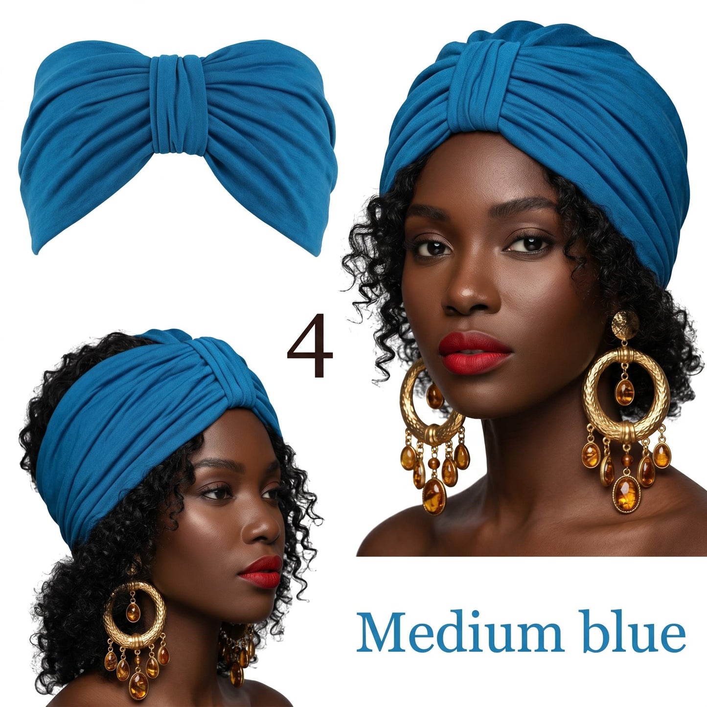 Hand-Dyed Turban | Tie-Dye Rayon Headwrap | Breathable Stretch | SanJules