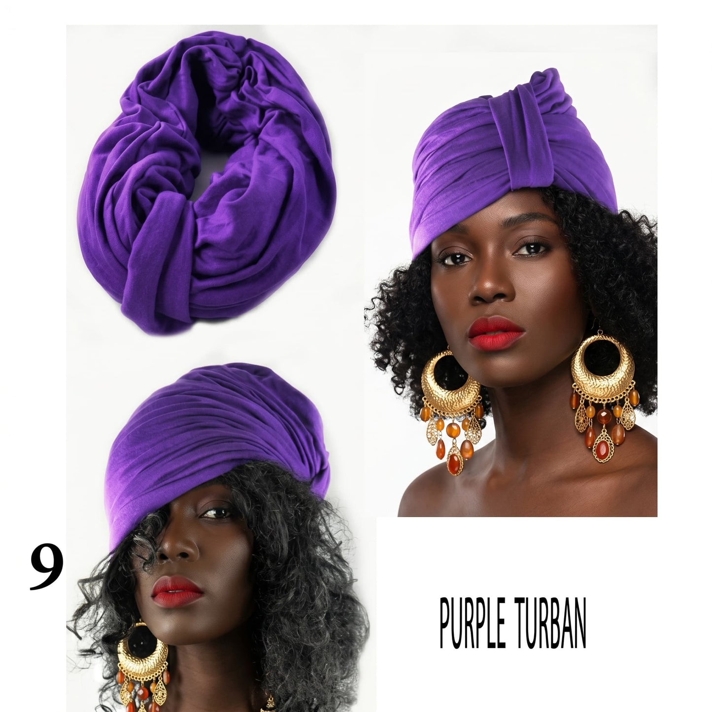 Hand-Dyed Turban | Tie-Dye Rayon Headwrap | Breathable Stretch | SanJules