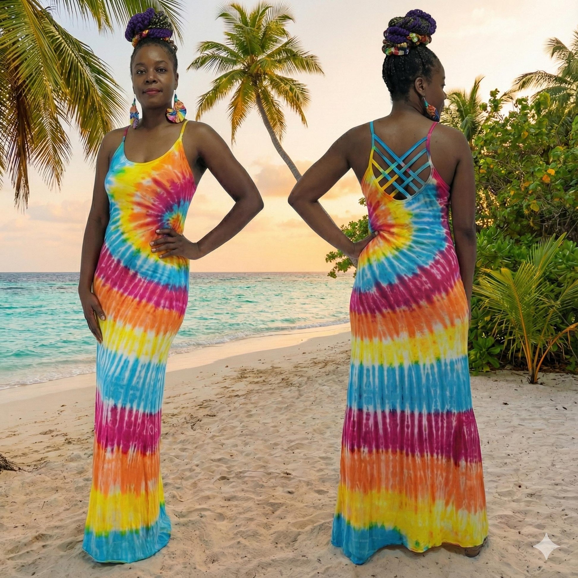 Maxi tie dye dress