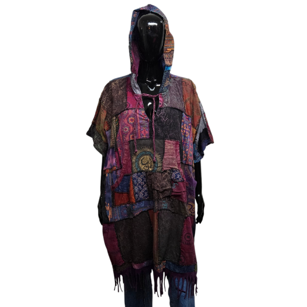 Mexican Style Patchwork Poncho