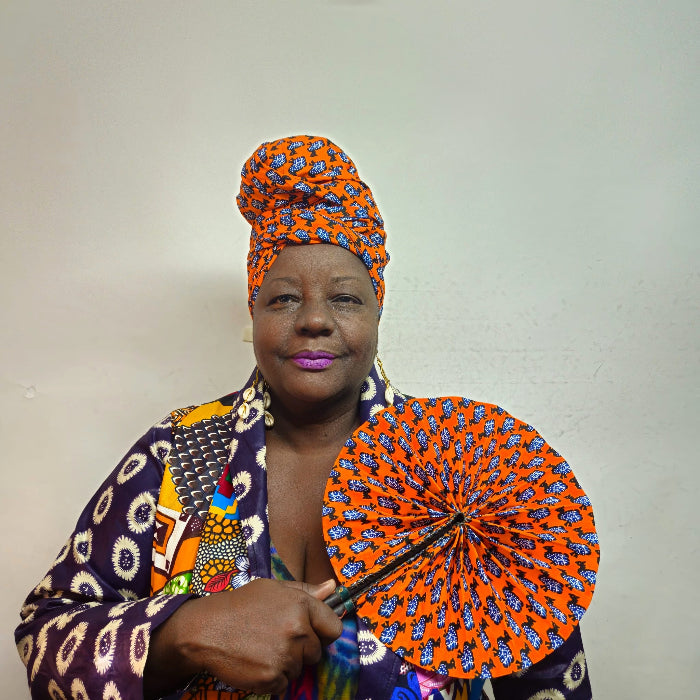 Ankara Scarf and fan