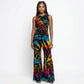 Miami Wide Leg Seam-Out Pants hand-dyed tie-dye — full length model shot, white background