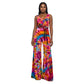 Miami Wide Leg Seam-Out Pants in hand-dyed tie-dye — colorful wide leg pant front view