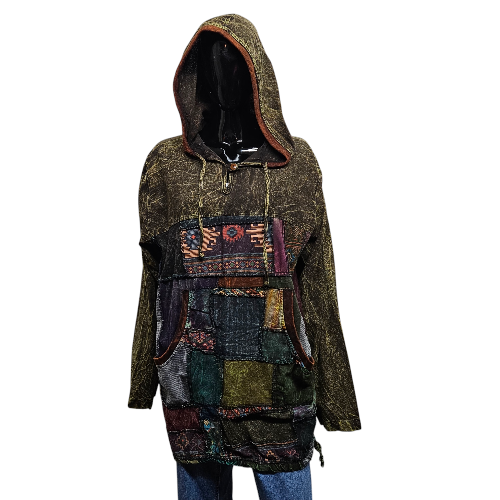 Chill Patchwork Cotton Hoodie