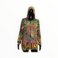 Tie-dye hoodie on a mannequin against a white background