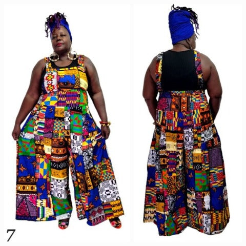African patchwork jumpsuit