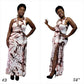 White and brown hand made tie dye Sonya gown Dresses-SanJules