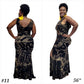Black and cream hand made tie dye Sonya gown Dresses-SanJules